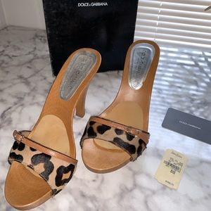 Dolce & Gabbana High Heels Pony St. Leo & Nappa Leather SZ 38 (U.S. 7 1/2)